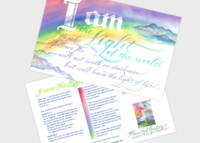 I AM the Light of the world I AM the Light of the world